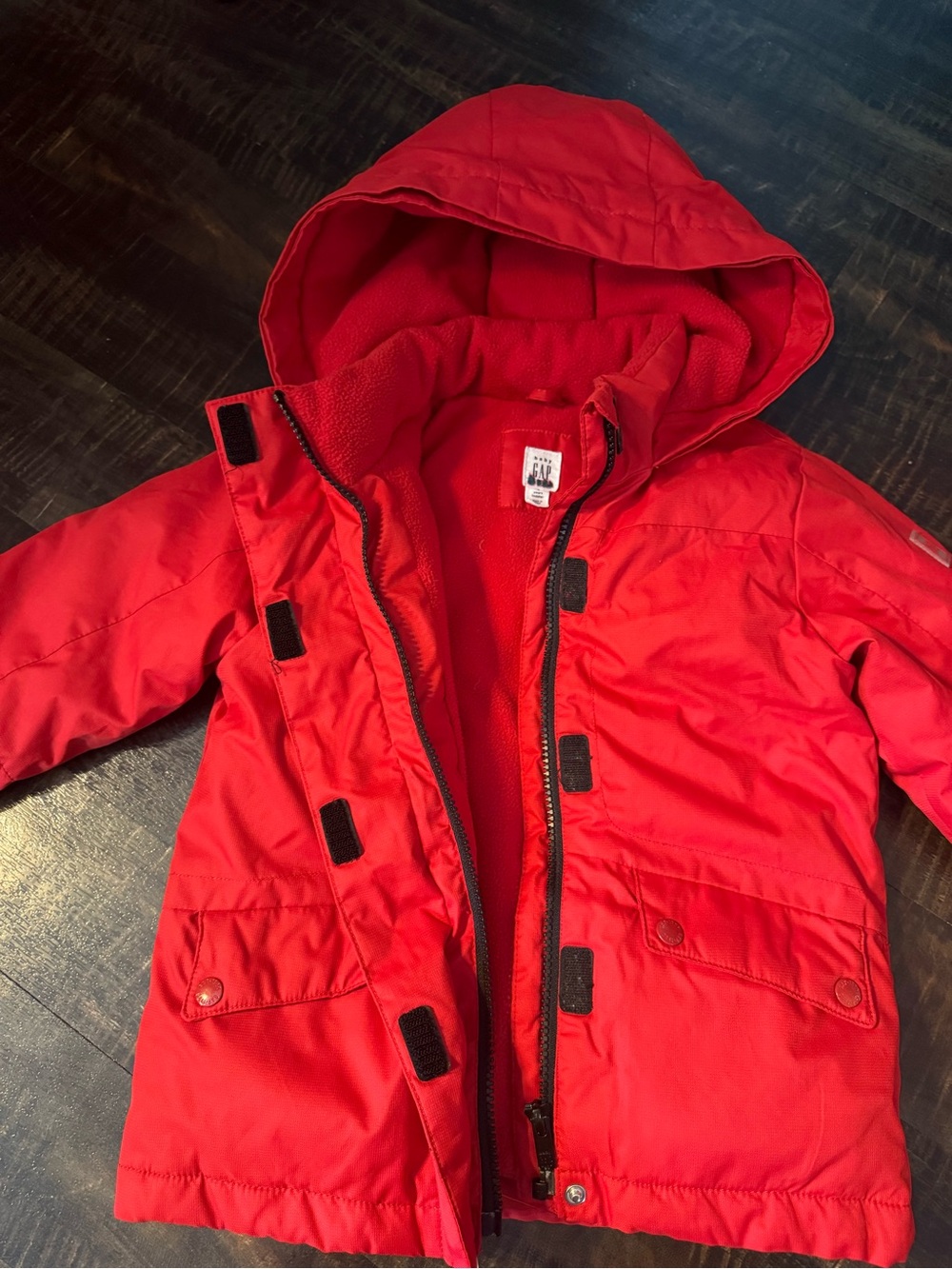 GAP Red Hooded Parka Puffer Jacket for Kids